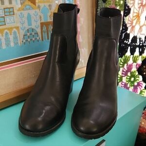 Black Leather Ankle Boots